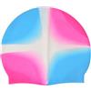 FILOEEX Cuffia da bagno per bambini, in silicone, elastica 3D, comoda cuffia da bagno, per ragazze e ragazzi, vestibilità comoda per capelli lunghi e corti dai 5 ai 14 anni (rosa)