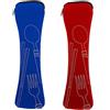 Norhogo 2 pezzi Borsa per posate, borsa per posate portatile con chiusura lampo, in neoprene, per viaggi, campeggio, picnic, scuola, pranzo, Blu/rosso 24 x 6 cm