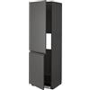 Generic METOD hi cab f frigorifero o congelatore w 2 drs, 60x60x200 cm, nero/Voxtorp grigio scuro