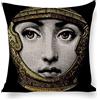 ROTOOY Lina Cavalieri Federa per Cuscino in Cotone e Lino, Fodera per Cuscino Decorativa Arte Quadrata Personalizzata Occhio, Include Solo Federa, 18X18 Pollici(45X45cm),A18
