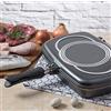 B-black® Fornetto Colori Vari Padella Doppia Bistecchiera 3 in 1 con Rivestimento Antiaderente cm 32