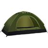 GLOBALHUT Tenda da campeggio ultraleggera, tenda da 2-3 persone per esterni PU3000 mm impermeabile, tessuto Oxford impermeabile, per escursioni con zaino in spalla (2 persone verde militare)
