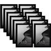 Americanflat Set di 12 cornici portafoto da 15 x 10 cm, colore nero, in legno ingegnerizzato con vetro lucido, formato orizzontale e verticale, per parete e tavolo