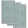 Möve Superwuschel - Set da 3 asciugamani per ospiti, 30 x 50 cm, 100% cotone, colore verde tè