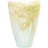 DRW Vaso da tavolo in vetro crema 21x21x30 cm