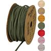 Halbach Seidenbänder Cinturino in pelle vegano, larghezza 3 mm, lunghezza 20 m, corda in pelle sintetica per la produzione di braccialetti, 100% similpelle vegana, per fai da te, colore: verde