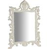 Biscottini Specchio bagno cornice barocca L85xPR9xH113,5 cm - Specchio grande da parete - Specchio da parete bianco -Specchio vintage da parete