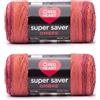 Red Heart Super Saver Ombre Hot Sauce Filato - 2 confezioni da 283 g - Acrilico - 4 Medium (pettinato) - 400 metri - per maglia/uncinetto, 4,25 x 10,5 x 4,25