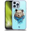 Head Case Designs Orso con Stile Fauna Hipsters Custodia Cover in Morbido Gel Compatibile con Apple iPhone 13 PRO Max