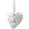 UO Collana in argento da donna, collana mamma, regalo per la festa della mamma, regalo per la mamma, regalo per la mamma, in argento sterling 925 mm, dimensioni medaglia: 1,9 x 2 cm, catenina 42 cm