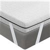 BedStory 6CM Topper Matrimoniale 160x200cm,Topper Memory Foam Matrimoniale con infuso di Carbone di Bambù, Coprimaterasso con rivestimento rimovibile e lavabile, Correttore Materasso antiacaro