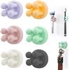 Zayin silicone portaspazzolino multifunzione gancio impermeabile autoadesivo per spazzolino da denti supporto per parete per appendere bagno,cucina,soggiorno (Colore 6 pz.)