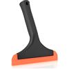 EHDIS 1pcs Tergivetro di Silicone per Doccia con Fori per l'aggancio, 6INCH, Multiuso Tergivetro con foro, per Finestre Vetro, Piastrelle, Auto, Specchi, Nero+arancio