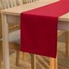 Encasa XO Runner da tavola Dimensioni 32x183 cm | Tessuto in tela di cotone | Tinta unita Profondo rosso intenso | Lavabile in lavatrice e resistente