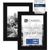 CABBEL confezione doppia (set di 2) cornice per foto 18x24 cm, Nero, robusta cornice in legno MDF, plexiglass