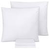 Utopia Bedding Pillowcases Set di 4 federe in 100% poliestere di dimensioni 65 x 65 cm in colore Bianco, morbida federa da letto in microfibra spazzolata