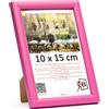 3-B Cornice per foto rosa MAUI 10 x 15 cm, cornice per foto in legno, cornice per ritratto con vetro acrilico
