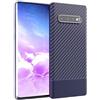 ebestStar - Cover Compatibile con Samsung S10 Plus Galaxy Custodia Protezione Silicone Gel TPU Design Fibra di Carbonio Anti Scivolo, Blu Scuro [Apparecchio: 157.6 x 74.1 x 7.8mm, 6.4'']