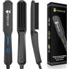 VIKICON Piastra per Capelli e Barba Uomo, Spazzola Lisciante Elettrica | Ioni Negativi per Capelli, 3 Temperature Regolabili, Portatile, Antiscottatura, Riscaldamento Rapido, Styling Professionale