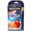 HEART FOR CARDS DISNEY LORCANA - The FIRST CHAPTER STARTER DECK - Inglese + Heartforcards® protezione spedizione (Sapphire/Steel)