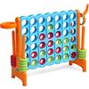 GYMAX Gioco Forza 4 Gigante 3 in 1, Anelli di Lancio, Canestro e Pallacanestro, per Bambini e Adulti, 84 x 33 x 74 cm (Arancione)