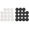 Fydun 22mm plastica nero bianco backgammon e fiches dama pezzi pezzi dama set sostituzione fiches gioco increspato viaggio backgammon