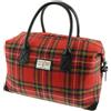 Glen Appin Esk Harris Tweed Borsa da viaggio per la notte LB1006, Col24 Rosso, L