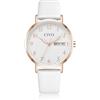 CIVO Orologio Donna da Polso Pelle: Bianco Analogico Quarzo Orologio Donna Elegante - Calendario Impermeabile Moda Design