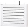 ECTbicyk Scatola di Giunzione Multimediale Scatola di Blocco Scatola di Immagazzinaggio Router Wireless Senza Punch Mensola WiFi Decorazione A Parete (Color : Bianca, Size : 47 * 9.5 * 38cm)