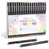 Ohuhu Penne Fineliner 18 Pacchi, Ohuhu 11 colori Penne da disegno a tratto fine 0,45 mm e 7 dimensioni di micropenne nere - senza perdite d'inchiostro, lisce per la scrittura a mano, il disegno e lo schizzo