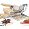 Moongiantgo Affettatrice Manuale per Medicina Cinese, Taglierina per Carne, Spessore Regolabile 0-12mm con Vassoio Magnetico per Corna di Ginseng Gastrodia Makari Biltong Verdura Torrone (KD0281)