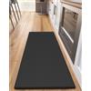 COLOR&GEOMETRY 10mm Tappeto da Cucina Antifatica - 44x150cm, Impermeabile, Antiolio e Antiscivolo, Imbottitura Morbida in Memory Foam, Ideale per Zona Lavello e Piano Cottura, Nero