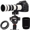 JINTU 420-1600mm f/8.3 HD teleobiettivo zoom manuale per fotocamere reflex Canon Nikon 4000D 2000D T7 T7i T6 T6i T5 T5i 80D 77D 650D 70D 60D 50D 5D D5600 D5500 D3100 D3200 D3300 D3400 D90 D5200 D7 500
