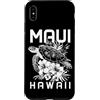 Maui Hawaii - Sea Turtle Scuba Diving So Custodia per iPhone XS Max Maui Hawaii tartaruga marina immersioni subacquee fiore hawaiano souvenir