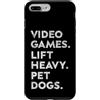 Video Games Lift Heavy Pet Dogs Gym Game Custodia per iPhone 7 Plus/8 Plus Videogiochi Sollevare Pesanti Cani Animali Divertenti Retrò Giochi di