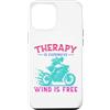 Cool Vintage Motorcycle Rider Women Ther Custodia per iPhone 13 Pro Max La terapia è un vento costoso è gratis donne motociclistiche sarcastiche