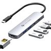 NOVOO USB C HDMI Hub, Adattatore USB C 5 in 1 con HDMI 4K@60 Hz, Dati Type-C 5 Gbps, PD 100W, 2 USB-A 3.0, Compatibile per MacBook M3/Surface/XPS/Chromebook/iPhone 16/Steam Deck