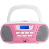 Aiwa RADIO CD AIWA BOOMBOX BBTU-300PK ROSA BLUETOOTH/CD/USB/MP3/AM/FM/AUX IN 3.5MM/2X2.5W BBTU-300PK