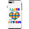 I Love Someone With Autism Cute Puzzles Custodia per iPhone 7 Plus/8 Plus Simpatici puzzle a forma di cuore con scritta «I love someone with autism»