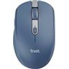Trust Ozaa Mouse Wireless Bluetooth + 2.4GHz, Mouse senza Fili Silenzioso Compatto, 60% Plastica Riciclata, Mouse Bluetooth Ricaricabile Laptop PC Computer Windows Android Mac - Blu