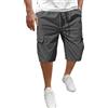 Voqeen Pantaloncini Uomo Cargo Shorts Casual Cotone Coulisse Estivi Pantaloni Vita Elastica Stretch con Tasche