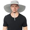 29 IYEBRAO Cappello da sole da uomo con tesa larga, protezione UV, traspirante, cappello da pescatore, grande tesa estiva, cappello da pesca, grigio chiaro, Taglia unica