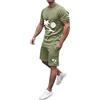 Kobilee Tuta Estiva Uomo Taglie Forti Curvy T-Shirt + Pantaloncini Completo Corta Cotone Due Pezzi Tuta Sportiva Ginnastica Elegante Casual Tuta Estiva Leggero Completa