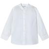 Mayoral Camicia m/l c/Coreana Lino per Bambini e Ragazzi Bianco 9 Anni (134cm)