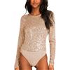 MJGkhiy Body Da Donna Manica Lunga Collo Alto/scollo V Bodysuit Elegante Aderente Body Suits Sexy Basic Tops Tinta Unita Magliette Tuta Jumpsuits Bluse Camicie Abbigliamento Offerte