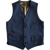 Solovedress Gilet in Lana Formale Regular Fit per Matrimonio Groomsmen, Blu Reale, XXL