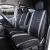 TOYOUN Coprisedili Furgone 3 Posti Universale Coprisedile Auto Singolo e Doppio Anteriore Copri-Sedile Auto 3d Strisce Stampa Coprisedili per Guidatore e Passeggero Auto Interno Grigio