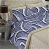 BANZAII TEXTILE INNOVATOR ONLINE Banzaii - Completo Lenzuola Matrimoniale In Microfibra Made In Italy Con Angolo h 30 cm Nicole Blu