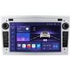 hizpo Autoradio stereo da 17,8 cm, per Opel, con supporto per navigatore GPS, lettore DVD, Bluetooth, lettore schede SD e presa USB, con porta per mappe e telecamera, colore argento