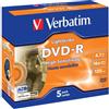 Verbatim DVD-R 4.7GB Lightscribe - Confezione da 5